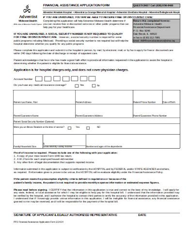 FREE 9 Sample Financial Assistance Forms In PDF MS Word Excel