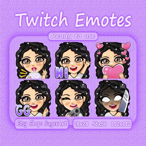 Buy Curly Black Hair Emotes Twitch For Streamers Wavy Online In India