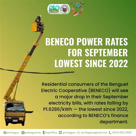 𝗕𝗘𝗡𝗘𝗖𝗢 𝗣𝗢𝗪𝗘𝗥 𝗥𝗔𝗧𝗘𝗦... - Baguio City Public Information Office | Facebook