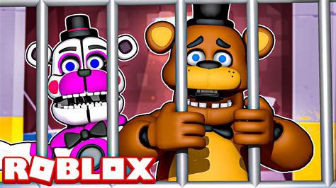 Freddy And Funtime Freddy Play Escape Prison Obby In Roblox Youtube