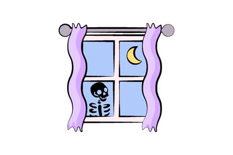 Skeleton Looking Through Window Svg Cut File By Creative Fabrica Crafts