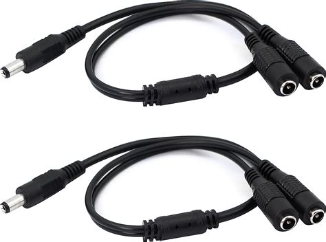 Amazon Co Jp GINTOOYUN DC Y Splitter Cable 1 Male To 2 Female 5 5mm X