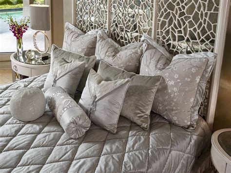 The Marge Carson Bolero Bed Features A Cracked Ice Like Pattern