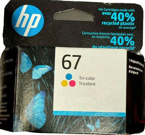 Hp 67 Tri Color Original Ink Cartridge 3ym55an Expires December 2022 Ebay In 2022 Ink