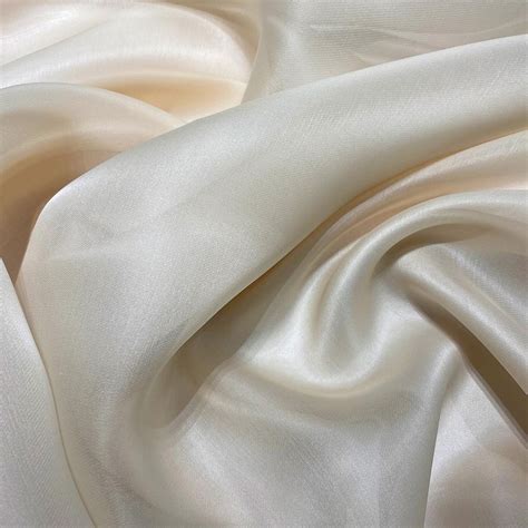 Tissu Voile Satin Double Organza De Soie Champagne Tissus En Ligne