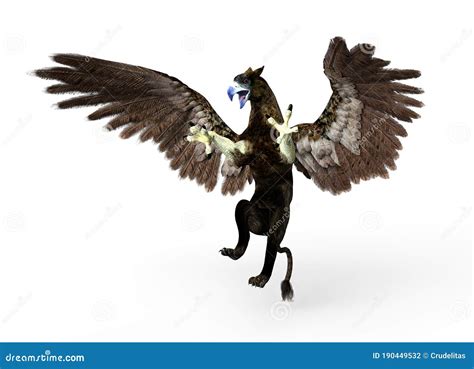 The Attack Of The Griffin 3d Illustration Stock Illustration