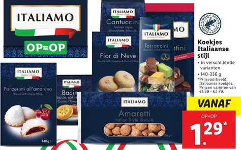 Koekjes Italiaanse Stijl Aanbieding Bij Lidl