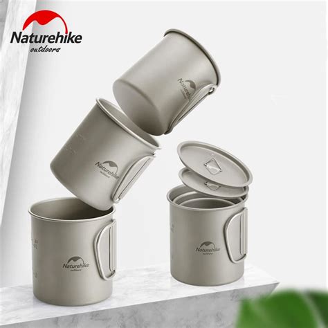 Naturehike taza de titanio para exteriores tazón de mano plegable