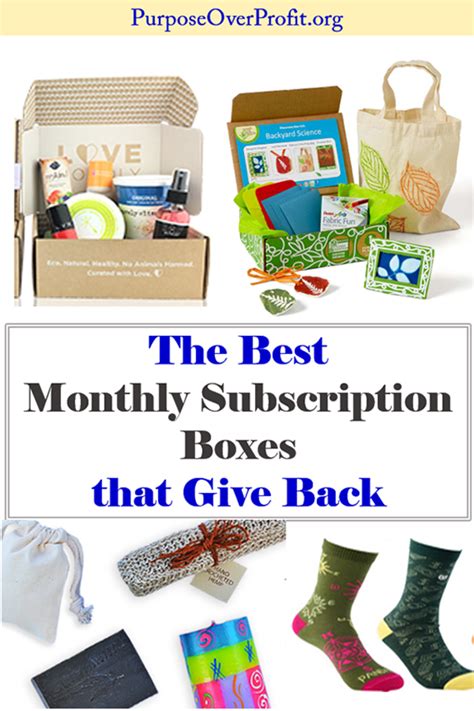 Best Monthly Subscription Boxes that Give Back | Purpose over Profit