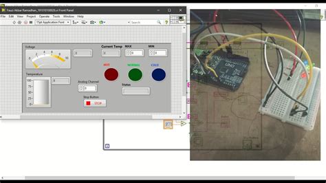 Temperature Sensor Lm Dengan Indikator Led Labview Arduino Youtube