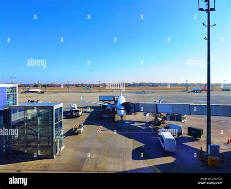 Boryspil, Ukraine - January 31, 2022: Airport panoramic view. Airport ...