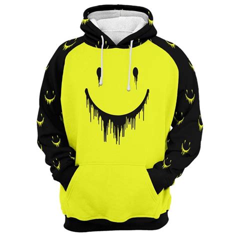 Smile Hoodie — Fresh Hoods Hoodies Yellow Hoodie Rave Hoodie