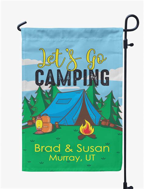 Printtoo Multicolor Let S Go Camping Campsite Personalized Camping