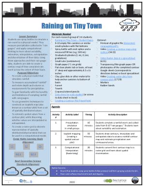 Fillable Online Make A Rain Gauge To Study PrecipitationLesson Plan Fax