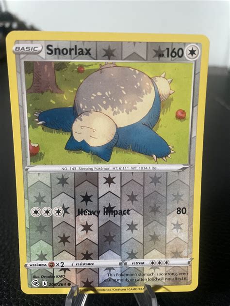 Pokémon TCG Snorlax Fusion Strike 206 264 Reverse Holo Common eBay