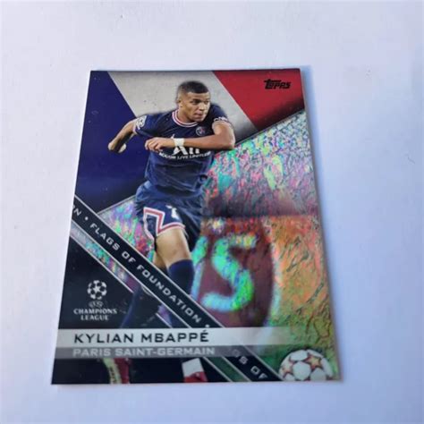 Topps Ucl Flags Of Foundation Kylian Mbappe Psg Eur