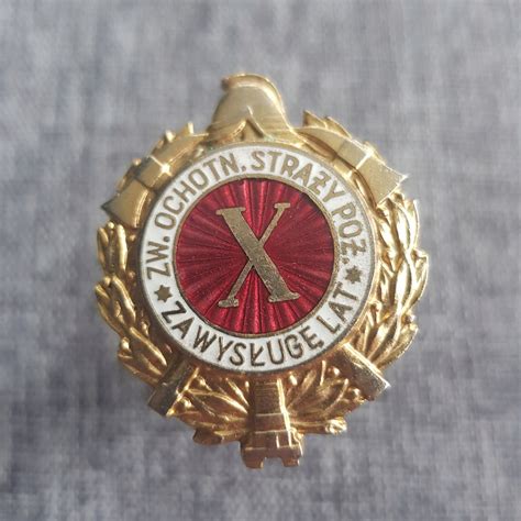 Odznaka Za Wysługę Lat X Straż Pożarna 12758144713 Oficjalne