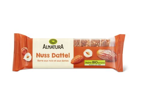 Alnatura Bio Haselnuss Dattel Schnitte Migros