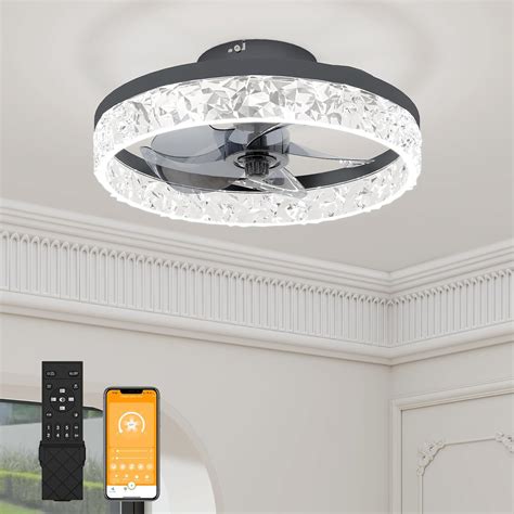 Volisun Fandelier Ceiling Fans With Light 15 7in Low