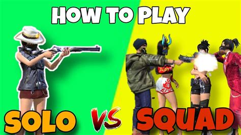 How To Play Solo Vs Squad Duo Vs Solo And Solo Vs Duo In Garena Free