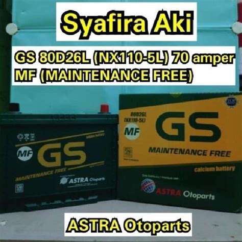 Jual Aki Gs Astra Mf Kering D L V Ah Di Seller Syafira Aki