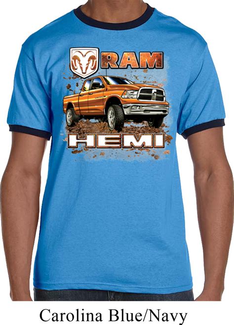 Mens Dodge Shirt Ram Hemi Trucks Ringer Tee T Shirt Ram Hemi Trucks