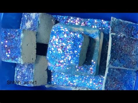 Blue Gym Chalk Blocks Slabs Powdery Crunchy Asmr Youtube