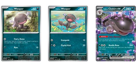 Cards Of Pok Mon Tcg Paldea Evolved Part Paldean Wooper Line