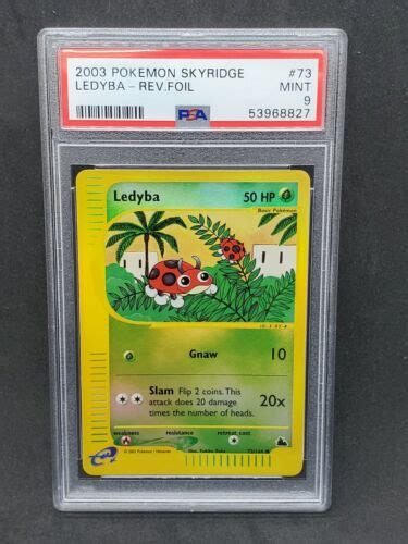 Pokemon PSA 9 MINT Ledyba 73 144 Skyridge Reverse Holo 2003 E Reader S