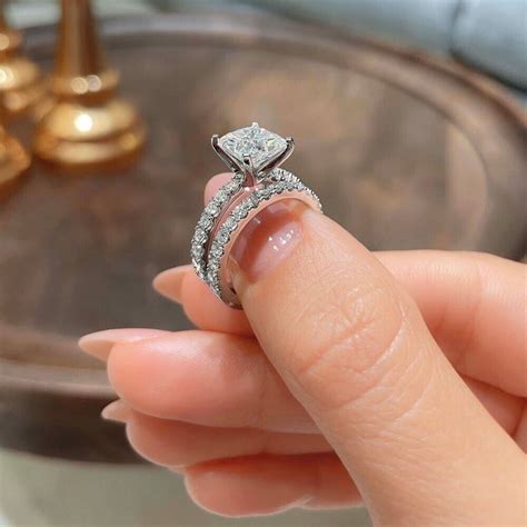 Princess Cut Diamond Platinum Engagement Rings Sale Online