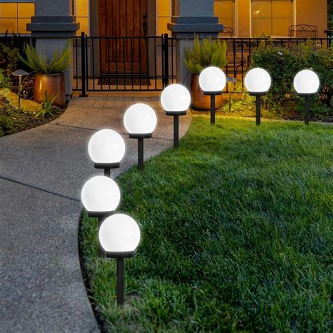 Outdoor Lighting 2 10x Solar Power Spot Light Outdoor Led Garden Lawn Landscape Path Wall Lamp