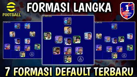 7 FORMASI LANGKA UNIK Dan SPESIAL Formasi Default Efootball 2023