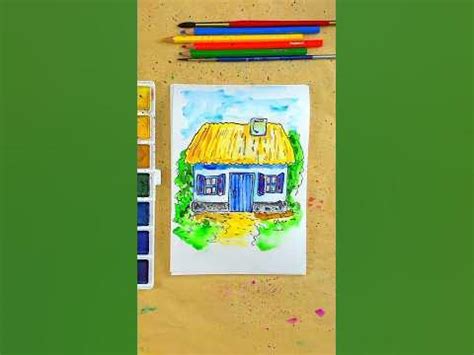 Два Крутых способа нарисовать украинскую хату 🏡 #shorts - YouTube