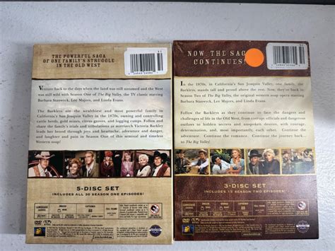 The Big Valley Season 1 And Season 2 Lot Dvd 2006 5 Disc Set