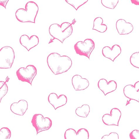 Premium Vector Vector Seamless Hearts Pattern Background