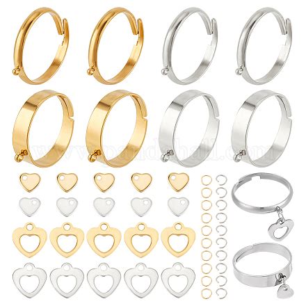 Wholesale Nbeads Pcs Golden Adjustable Ring Pandahall