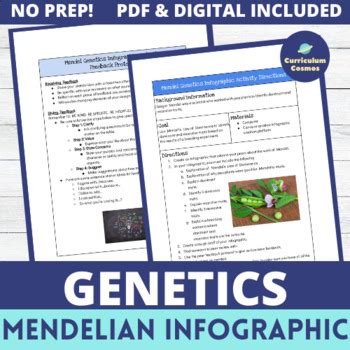 Mendel's Law of Dominance Infographic Activity by Curriculum Cosmos