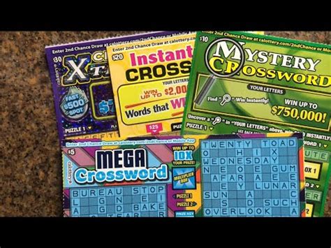 Crosswordswins Ca Lottery Scratchers Youtube