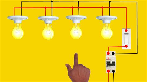 1 Switch 4 Bulb Light Connection Parallel Connection Its