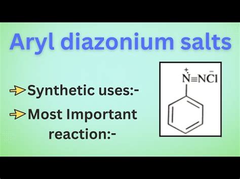 Aryl Diazonium Salts L Synthetic Uses L Most Important Reactions L