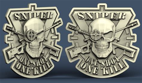 Sniper One Shot One Kill American Army 3d Stl Model Router Etsy