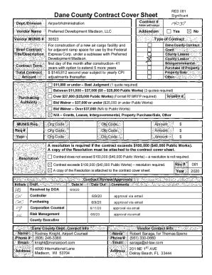 Fillable Online Dnr Wi Dane County Contract Fax Email Print Pdffiller