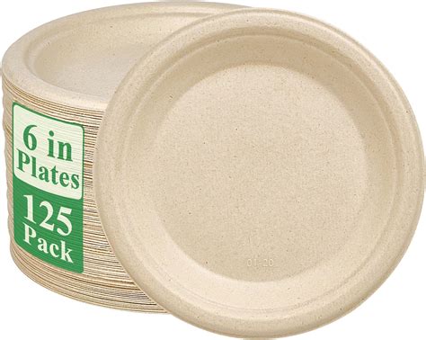 Amazon Vplus Pack Paper Plates Inch Compostable Plates