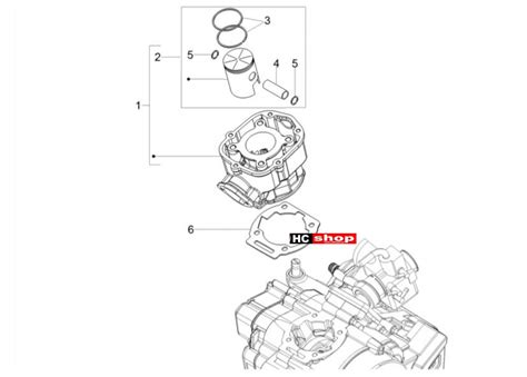 Derbi Senda 50 SM E4 Motor Zylinder Kolben Senda DRD X Treme 50 SM