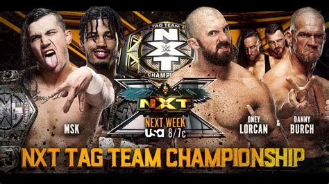 MSK Vs Oney Lorcan Danny Burch NXT Tag Team Championship Full