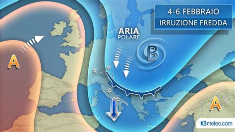 Meteo Tra martedì e giovedì arriva il FREDDO IRRUZIONE POLARE con