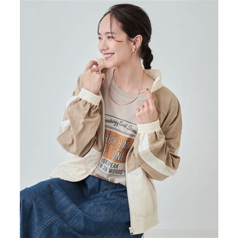 キューティーブロンド Cutie Blonde 洗える大人レトロ 配色トラックジャケット キャメルブラウン 541 ファッション通販 MAGASEEK マガシーク