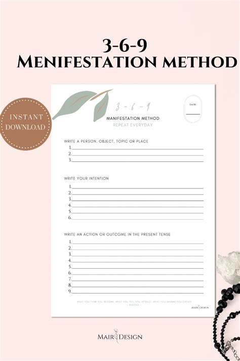 Free Printable Manifestation Worksheets