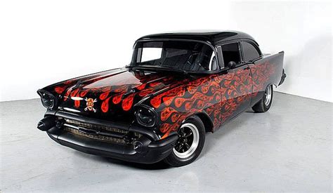 Sinister 1957 Chevy Bel Air Flame It Like You Mean It Throttlextreme