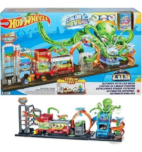 Pista Hot Wheels Autolavado Ataque Extremo Pulpo Para Ni Os Mercadolibre